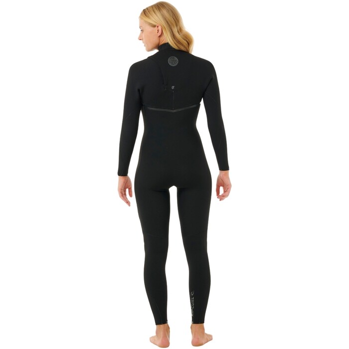 2024 Rip Curl Frauen E-Bomb 4/3mm Brustreiverschluss Neoprenanzug 15MWFS - Black